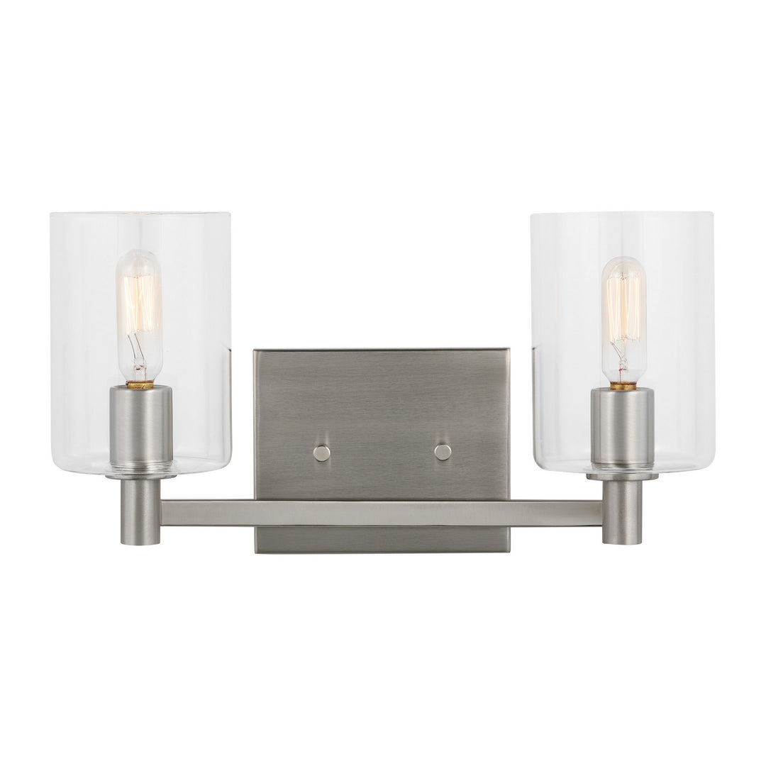 Visual Comfort Studio Fullton 4464202-962 Bath Vanity Light 15 in. wide - Brushed Nickel