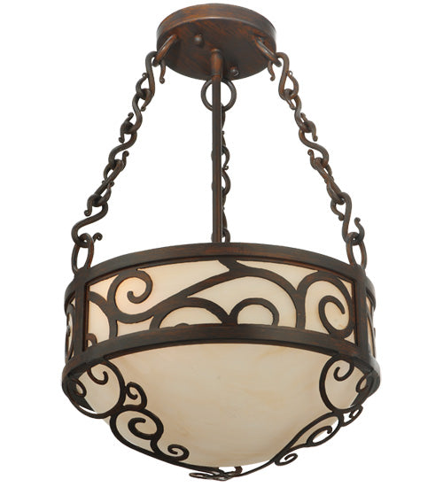 Meyda Tiffany Lilliana 127257 Ceiling Light - Red Rust