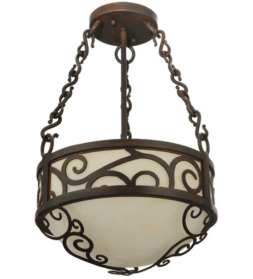 Meyda Tiffany Lilliana 127257 Ceiling Light - Red Rust