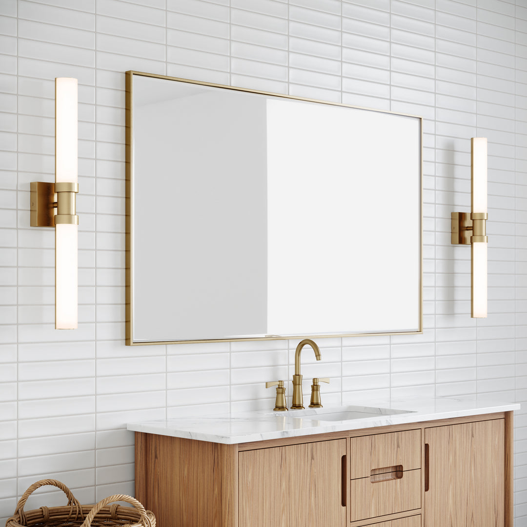 Visual Comfort Studio Kiel 4504093S-848 Bath Vanity Light 5 in. wide - Satin Brass