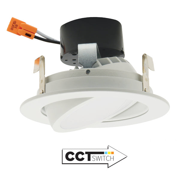 Elco Lighting EL416CT5W  Led Adjustable Gimbal Recessed Light White