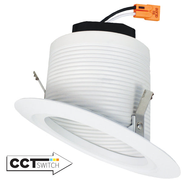 Elco Lighting EL423CT5W  Sloped Ceiling Led Baffle Recessed Light White