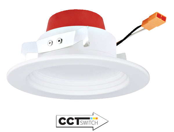 Elco Lighting EL460CT5W  Led Shallow Baffles With 5-Cct Switch Recessed Light White