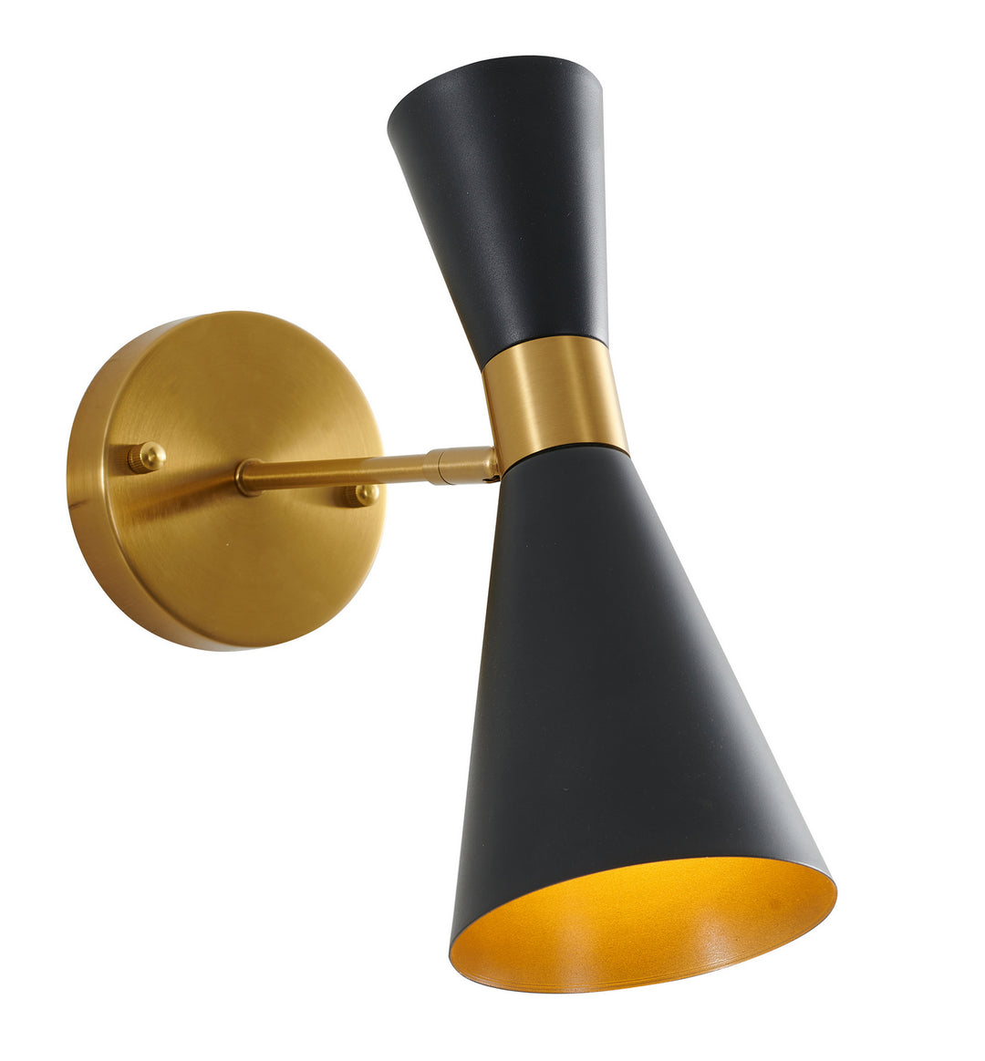 Bethel International DU173W11G Wall Sconce Light - Black And Gold