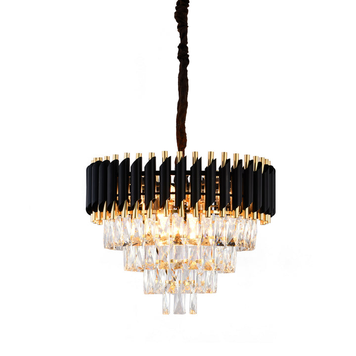 Bethel International GL410C20B Chandelier Light - Black & Gold