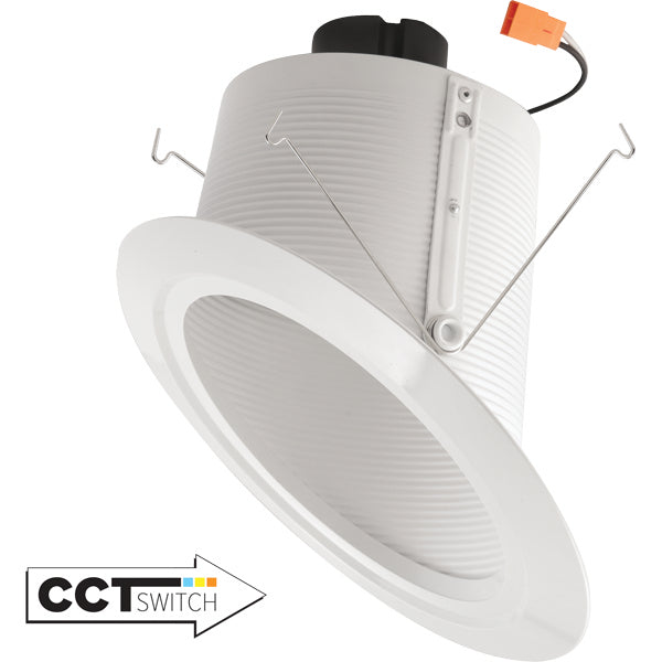 Elco Lighting EL76330W  Super Sloped Ceiling Led Baffles Recessed Light White