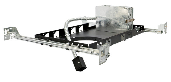 Elco Lighting ELB4PF-EM5  New Construction Plaster Frame Recessed Light Black