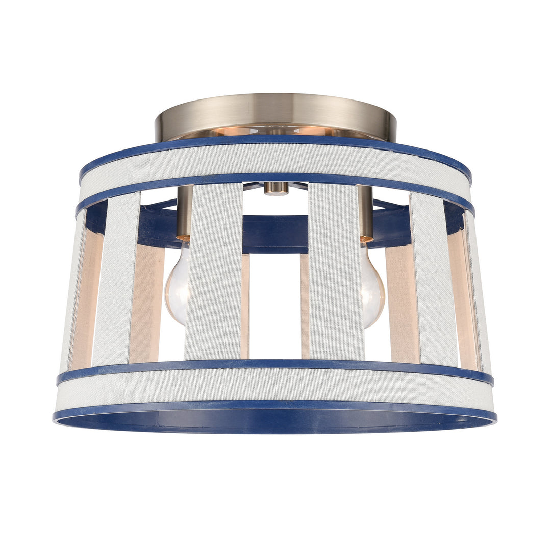 Elk White Burlap 63115/2 Ceiling Light - Ocean Blue