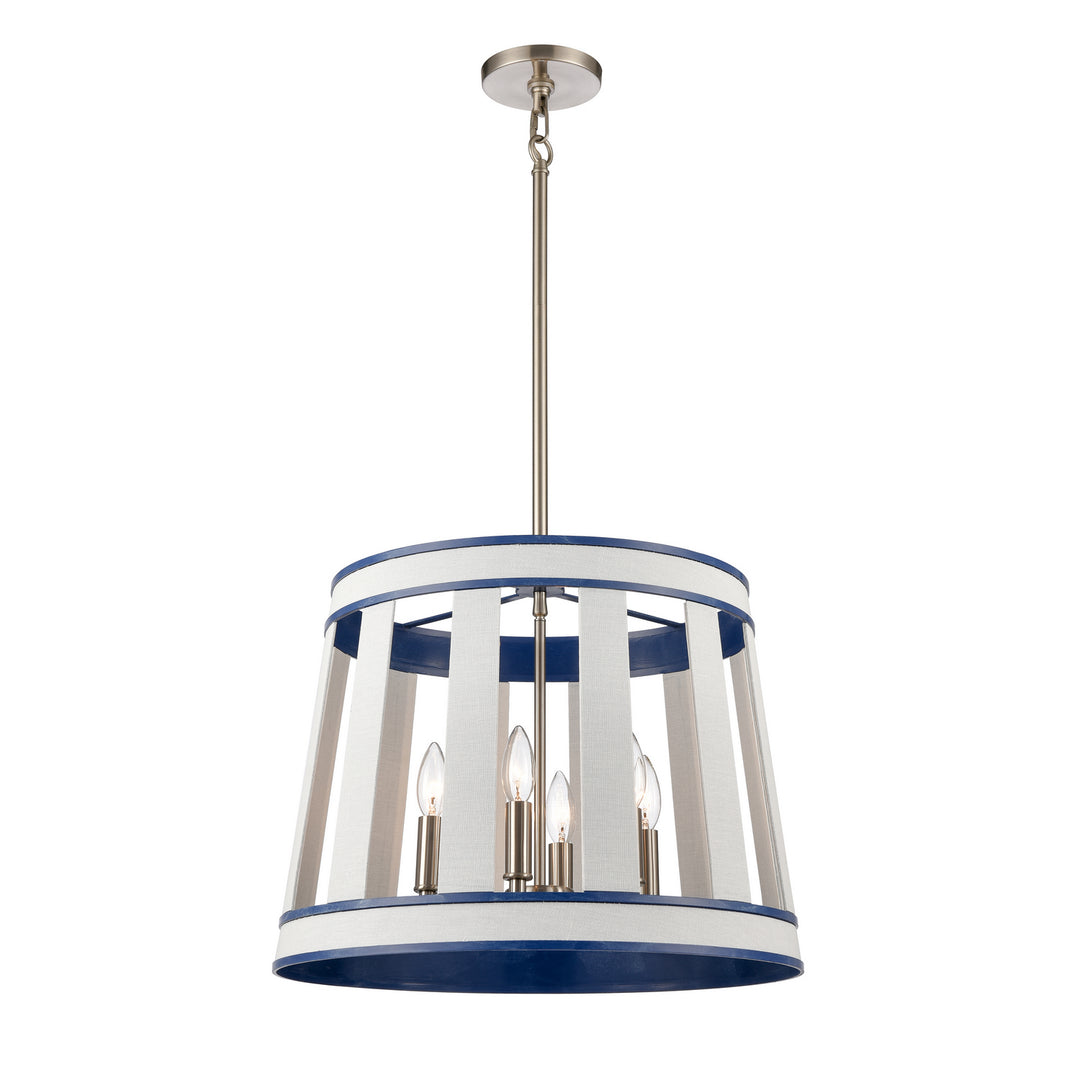 Elk White Burlap 63118/6 Pendant Light - Ocean Blue