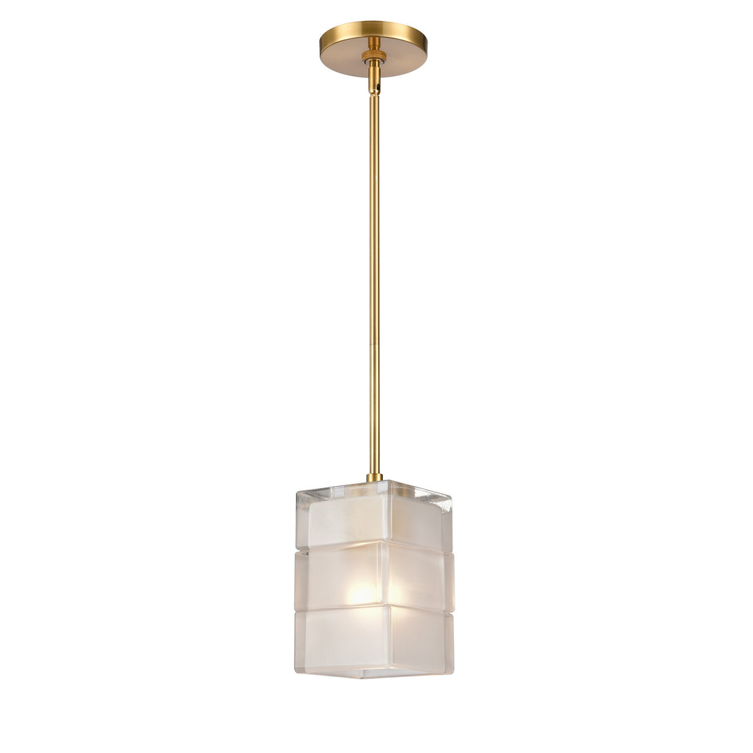 Elk Ice Blocks 67866/1 Pendant Light - Satin Brass