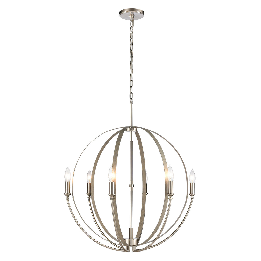 Elk Rotunde 81466/6 Pendant Light - Beechwood