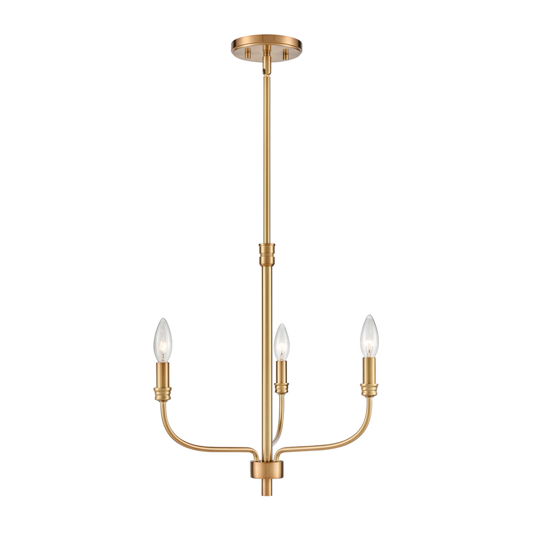 Elk Newland 81505/3 Chandelier Light - Satin Brass