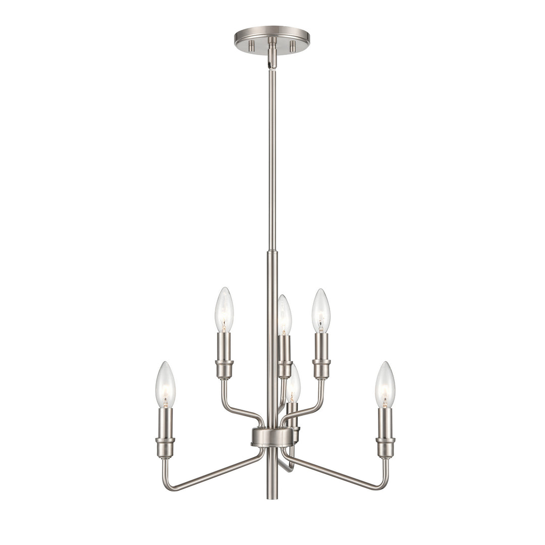 Elk Saginaw 81528/3+3 Chandelier Light - Satin Nickel