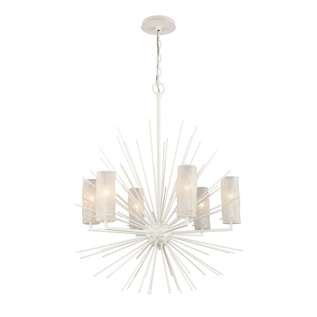 Elk Sea Urchin 82087/6 Chandelier Light - White Coral