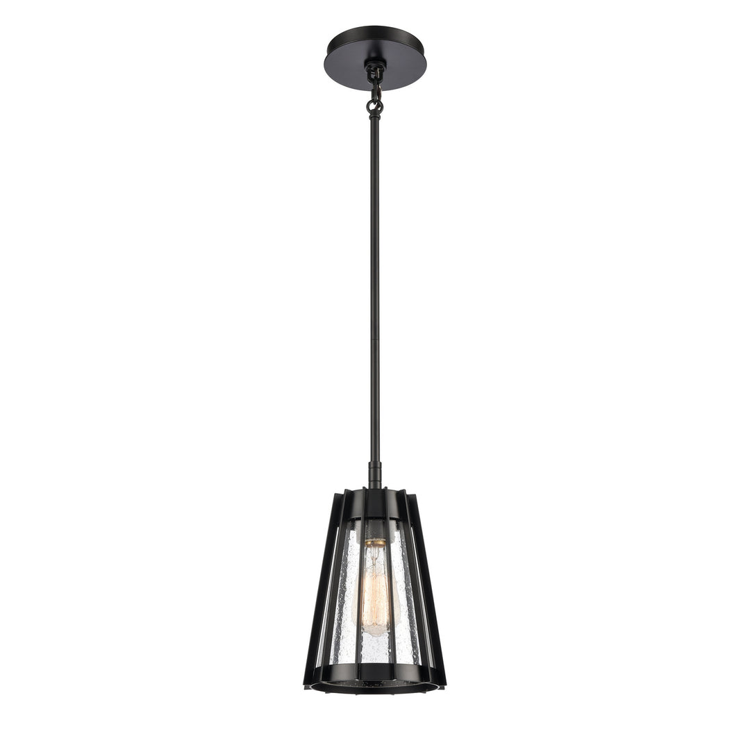 Elk Open Louvers 82114/1 Pendant Light - Matte Black