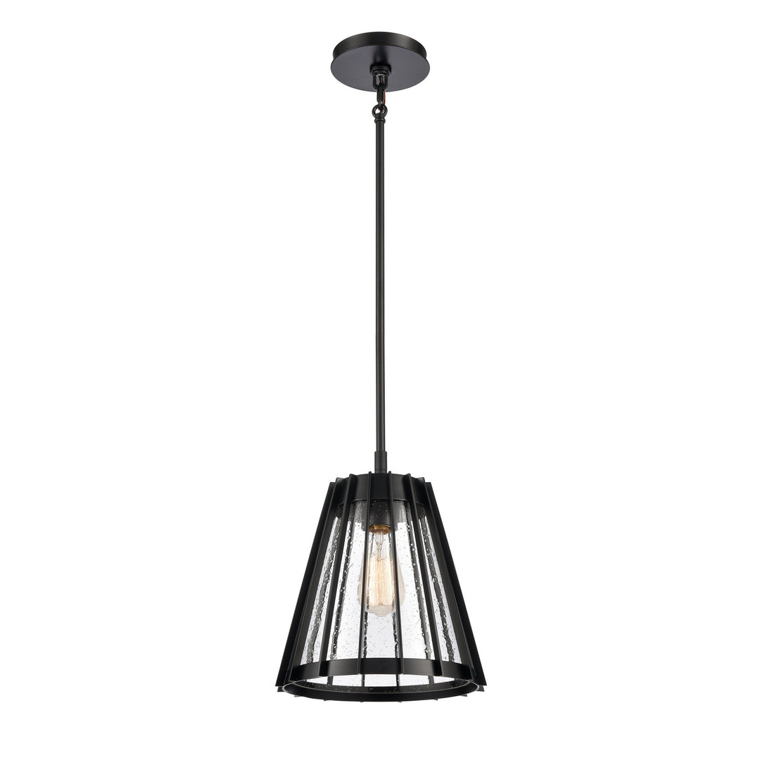 Elk Open Louvers 82115/1 Pendant Light - Matte Black
