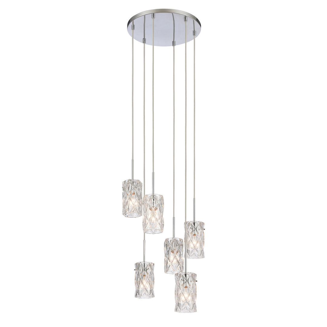 Elk Formade Crystal 82198/6 Pendant Light - Polished Chrome