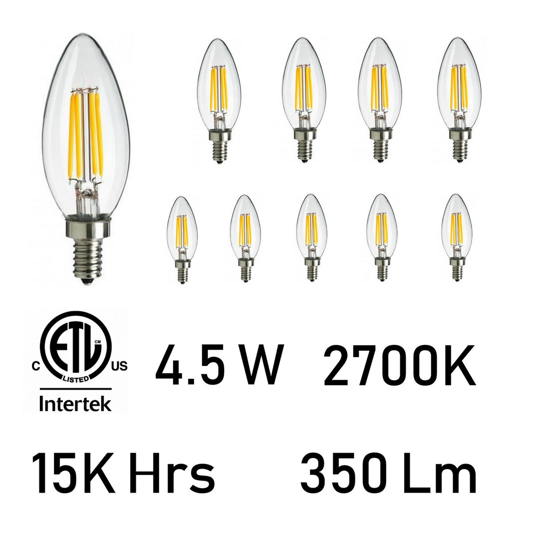 Cwi Lighting E12K2700-10  Bulbs Light Bulb Glass