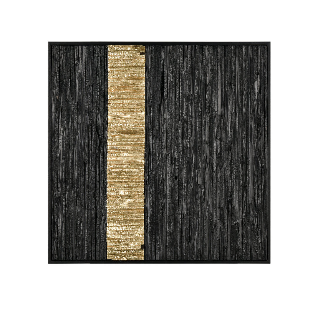 Elk Lighting H0036-9736 Modern Stripe Wood Mirror Black