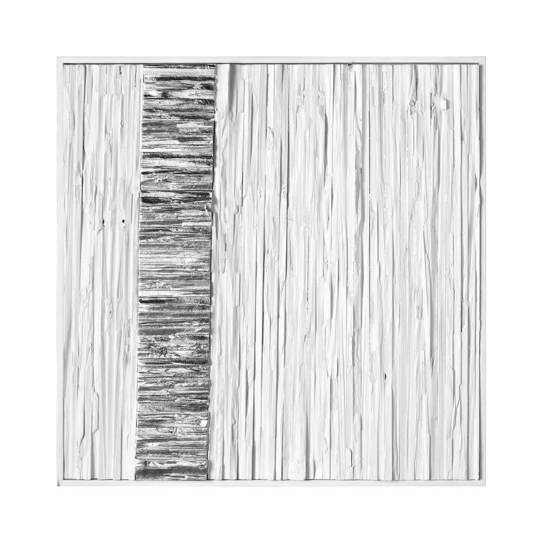 Elk Lighting H0036-9737 Modern Stripe Wood Mirror White