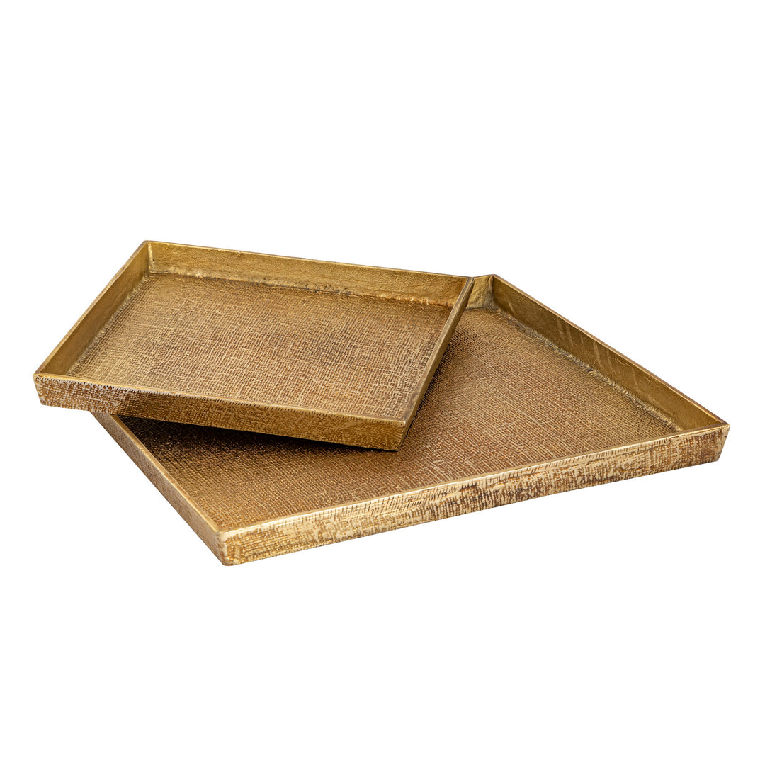 Elk Lighting H0807-10664/S2  Square Linen Home Decor Antique Brass