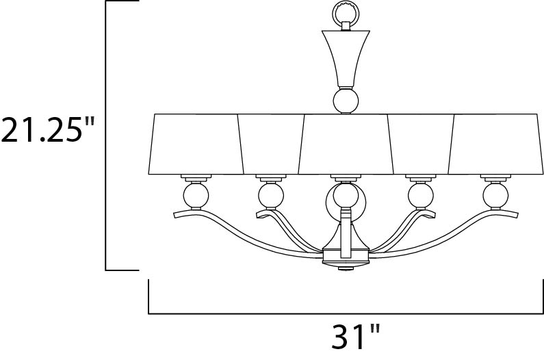 Maxim Rondo 12755WTPN Chandelier Light - Polished Nickel