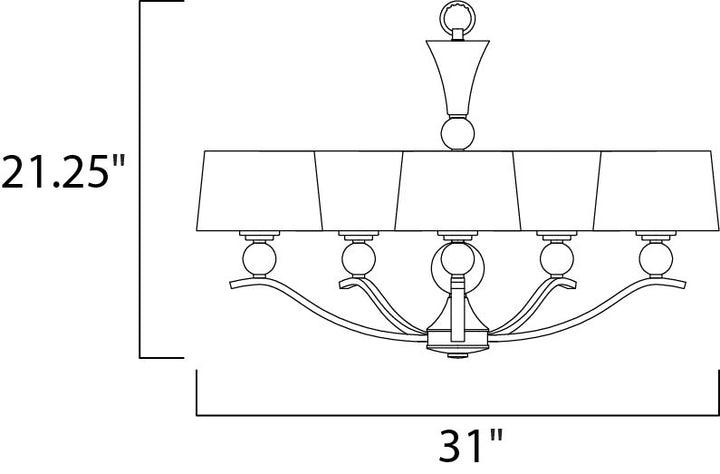 Maxim Rondo 12755WTPN Chandelier Light - Polished Nickel