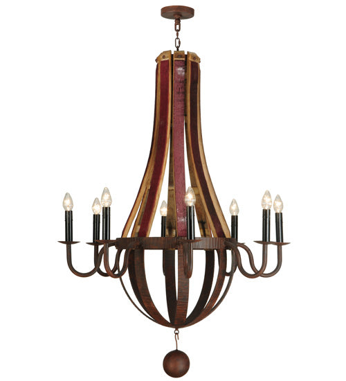 Meyda Tiffany Barrel Stave 127589 Chandelier Light - Rust,Custom