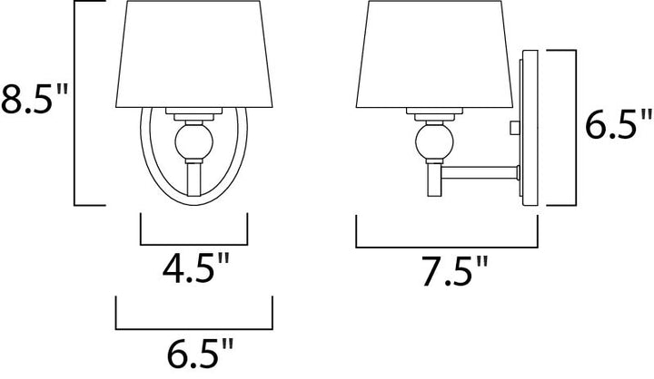 Maxim Rondo 12761WTOI Wall Sconce Light - Oil Rubbed Bronze