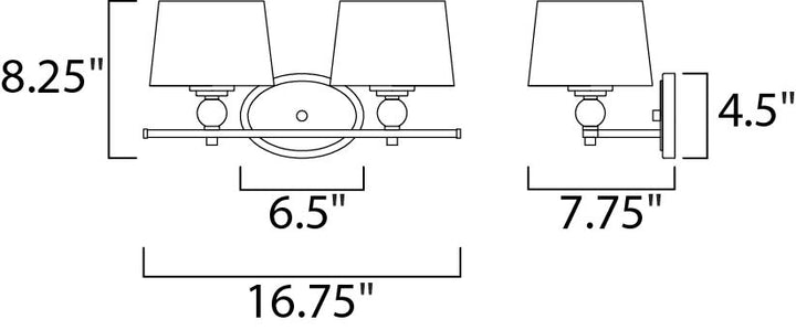 Maxim Rondo 12762WTPN Bath Vanity Light 17 in. wide - Polished Nickel