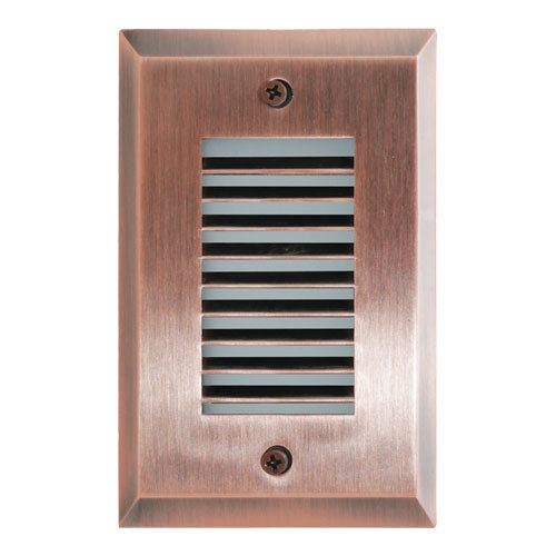 Elco Lighting ELST9630CP  Mini Led Step Light With Angled Louver Landscape Light Copper/Antique/Verde
