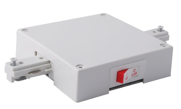 Elco Lighting EP841W-5A  In-Line Feed Connector With Current Limiter Track Light White