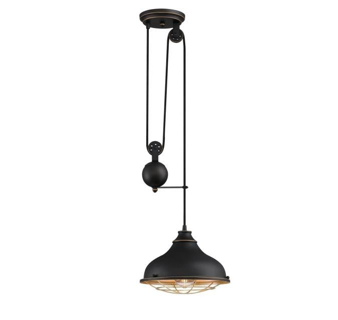 Westinghouse Chaves 6124900 Pendant Light - Black-Bronze With Highlights