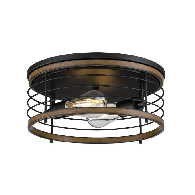 Westinghouse Ackton 6125000 Ceiling Light - Matte Black And Barnwood