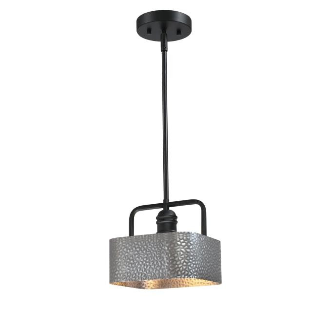 Westinghouse Bexar 6125600 Pendant Light - Matte Black With Dark Pewter Accents