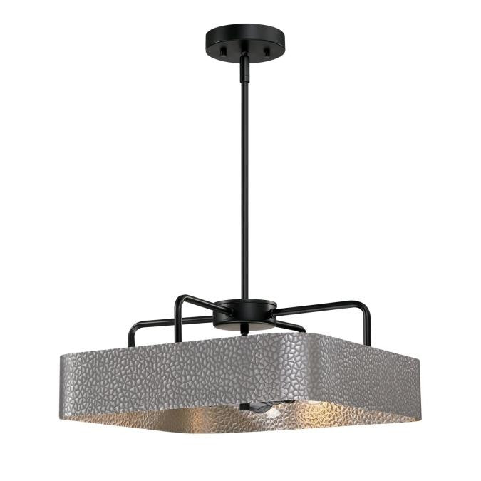 Westinghouse Bexar 6125700 Pendant Light - Matte Black With Dark Pewter Accents