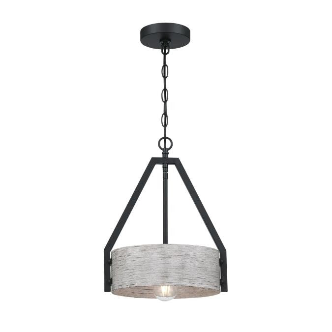 Westinghouse Callowhill 6125800 Pendant Light - Matte Black With Antique Ash