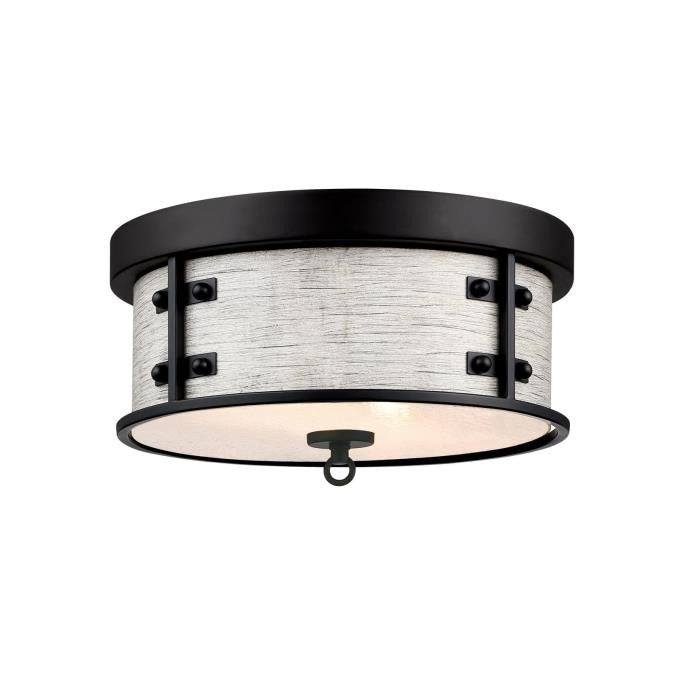 Westinghouse Callowhill 6126100 Ceiling Light - Matte Black With Antique Ash