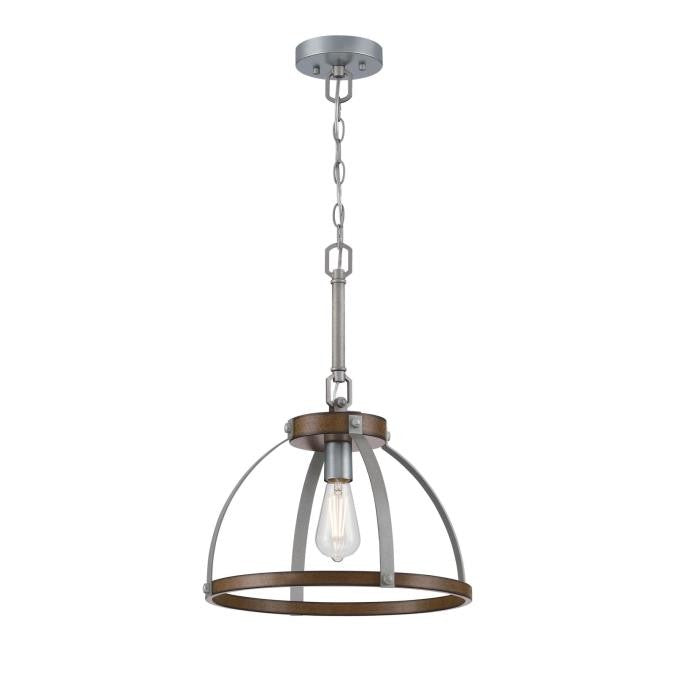 Westinghouse Oak Lane 6127500 Pendant Light - Barnwood And Galvanized Steel