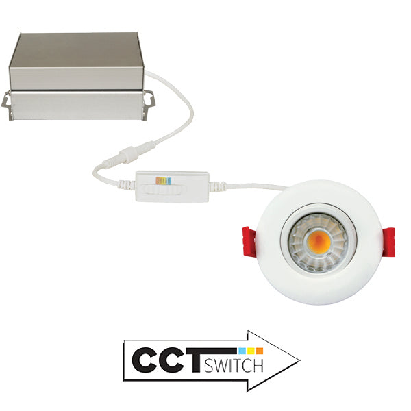 Elco Lighting ERT318CT5W  Ultra Slim Led Gimbal Lights Decor White