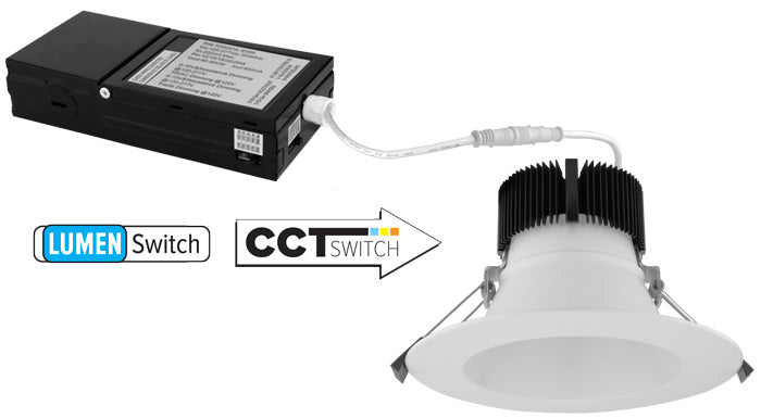 Elco Lighting ERT685CT5DHW  Led High Lumen Reflector With 5-Cct Switch & 5-Lumen Switch Recessed Light Pewter, Nickel, Silver