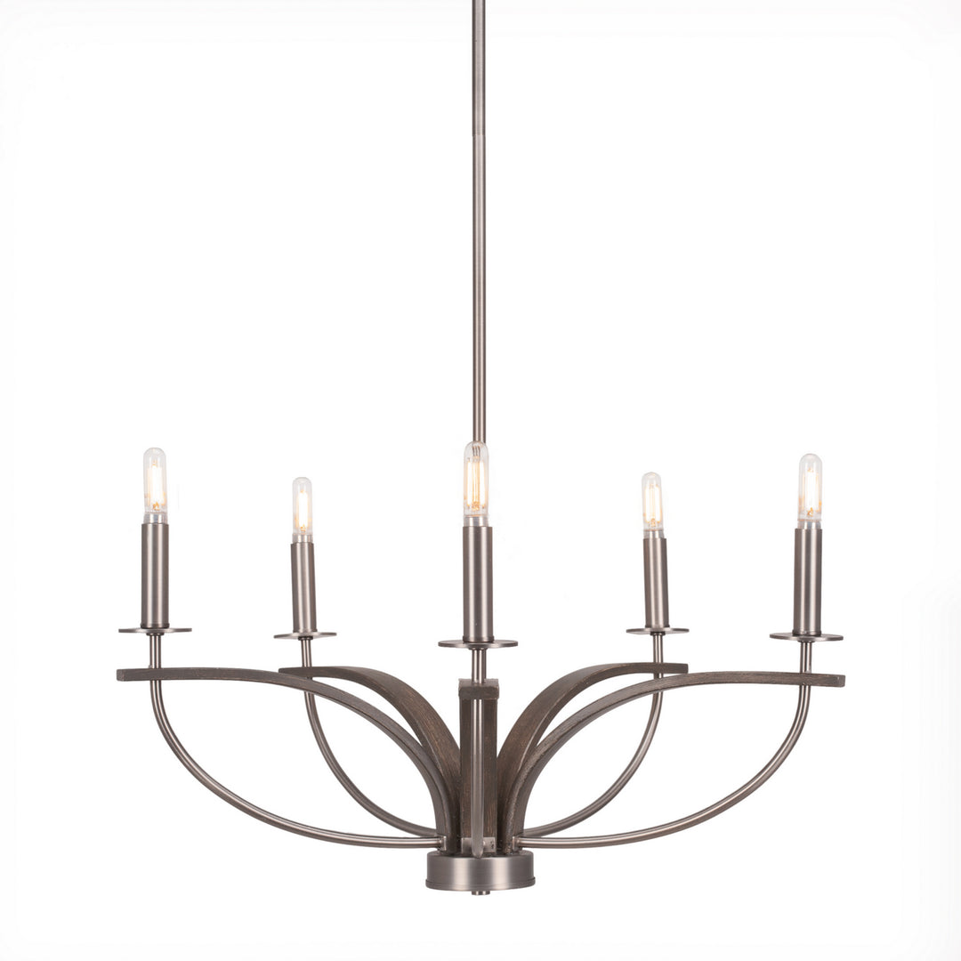 Toltec Monterey 2905-gpdw Chandelier Light - Graphite & Painted Distressed Wood-look