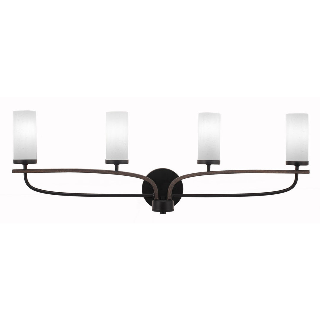 Toltec Monterey 2914-mbdw-801 Bath Vanity Light 33 in. wide - Matte Black & Painted Distressed Wood-look