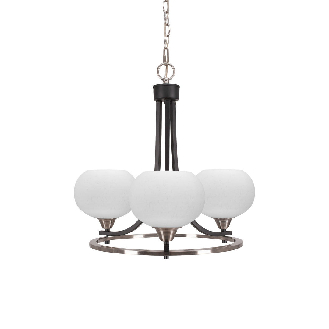 Toltec Paramount 3403-mbbn-212 Chandelier Light - Matte Black & Brushed Nickel