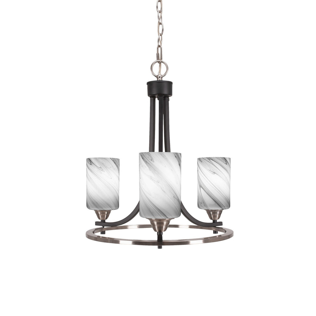 Toltec Paramount 3403-mbbn-3009 Chandelier Light - Matte Black & Brushed Nickel