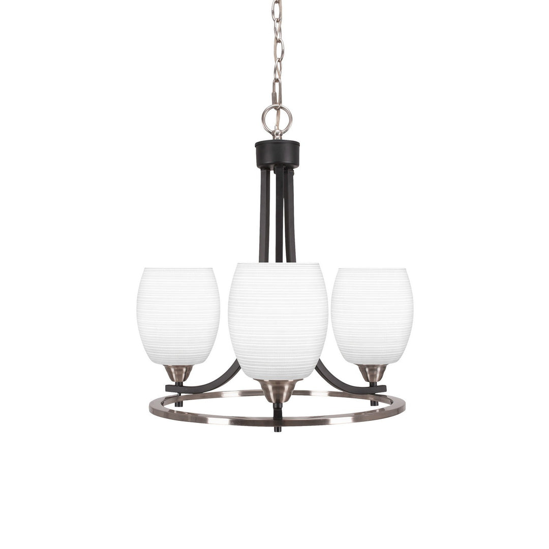 Toltec Paramount 3403-mbbn-4021 Chandelier Light - Matte Black & Brushed Nickel