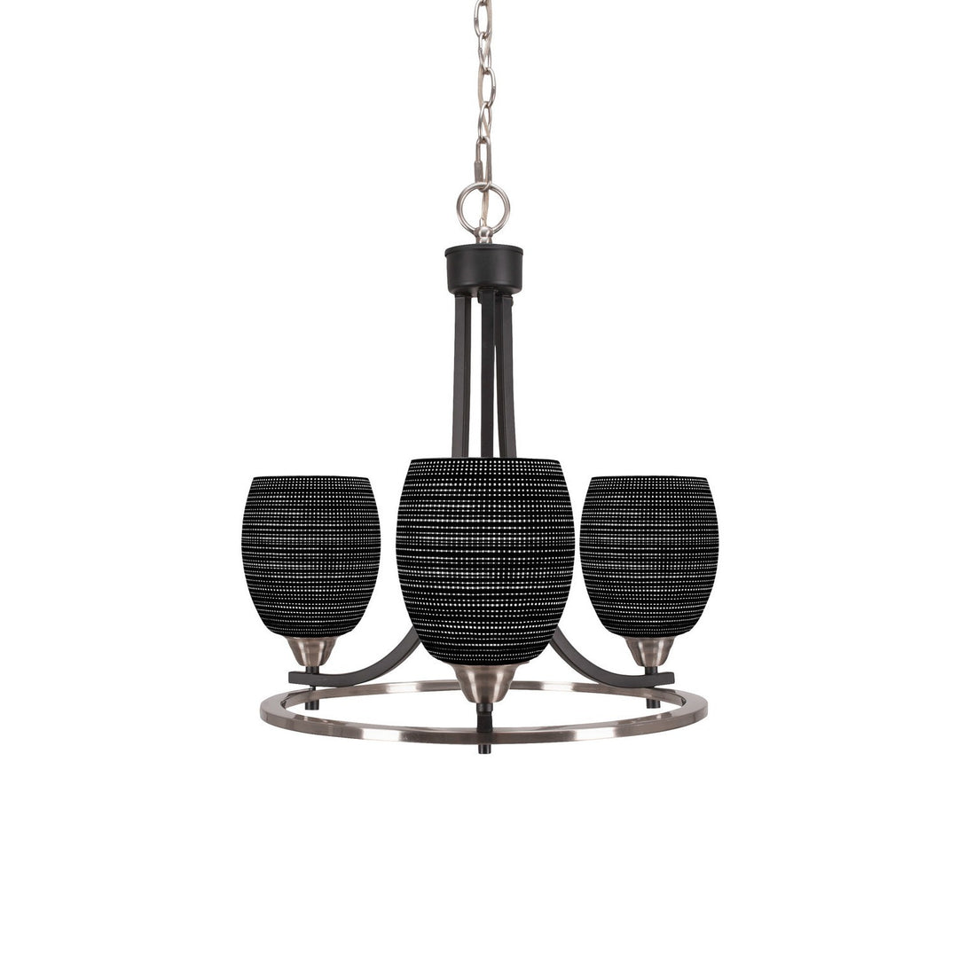 Toltec Paramount 3403-mbbn-4029 Chandelier Light - Matte Black & Brushed Nickel