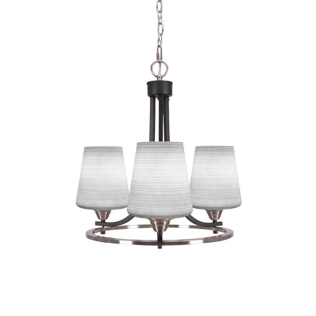 Toltec Paramount 3403-mbbn-4031 Chandelier Light - Matte Black & Brushed Nickel