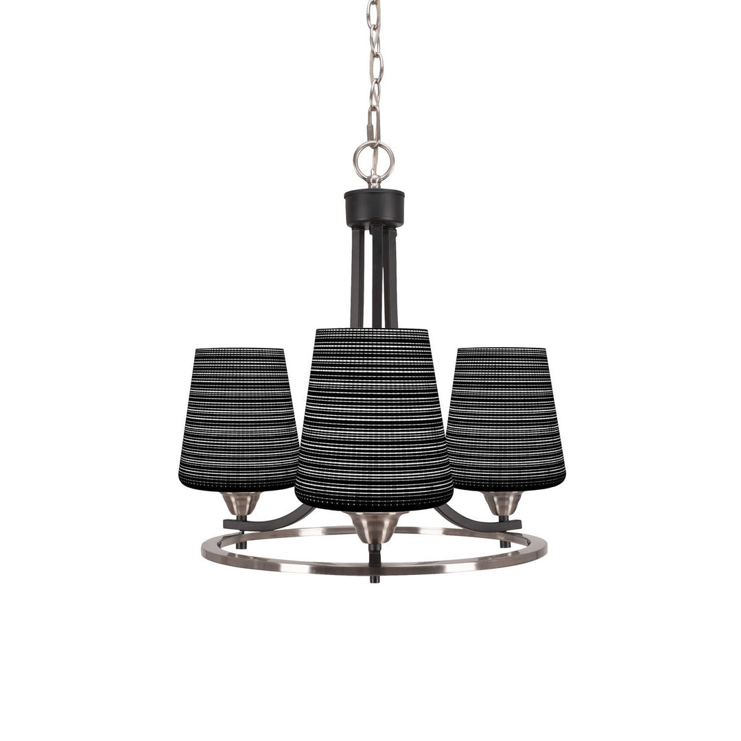 Toltec Paramount 3403-mbbn-4039 Chandelier Light - Matte Black & Brushed Nickel