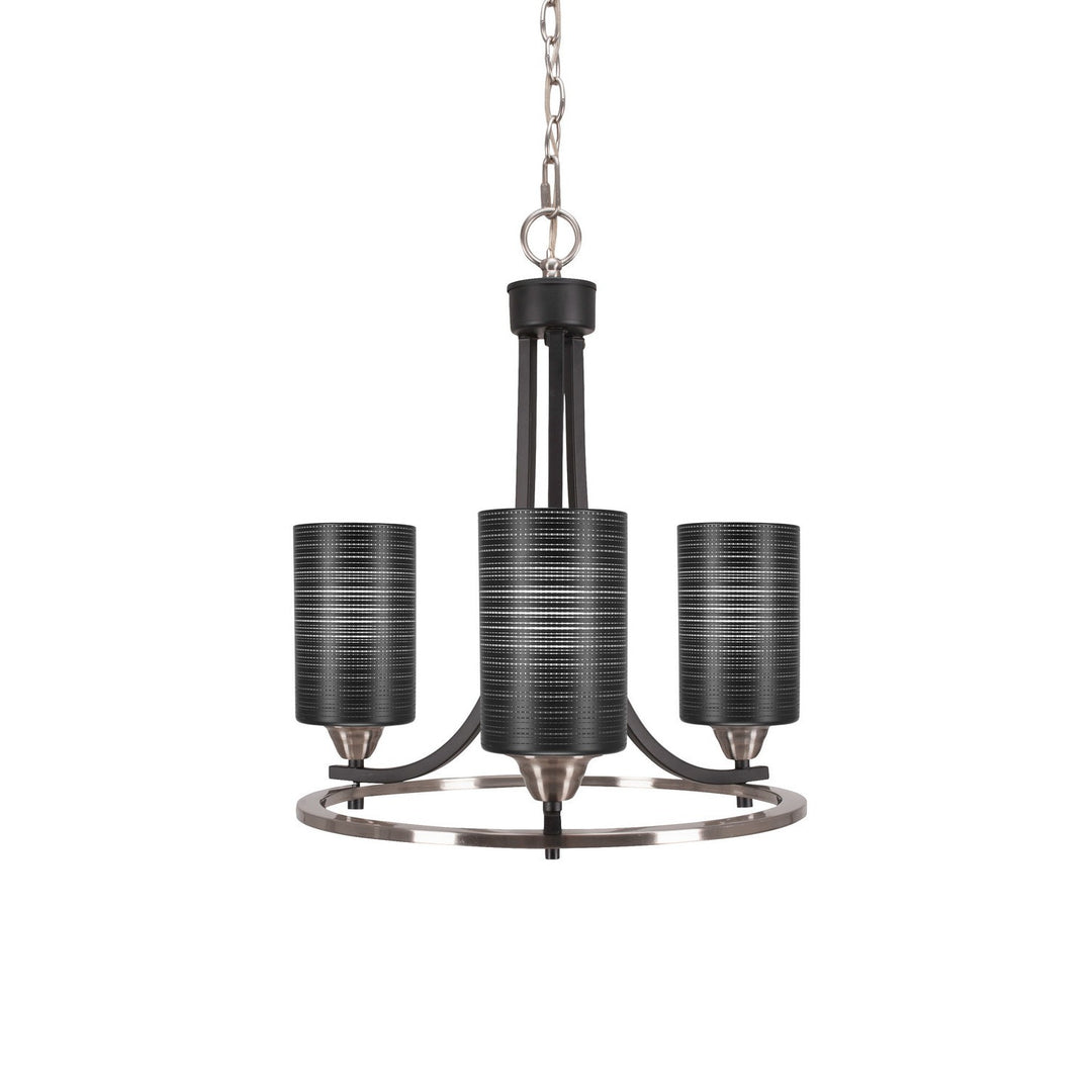 Toltec Paramount 3403-mbbn-4069 Chandelier Light - Matte Black & Brushed Nickel